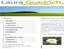Tablet Screenshot of laura.goadrich.com